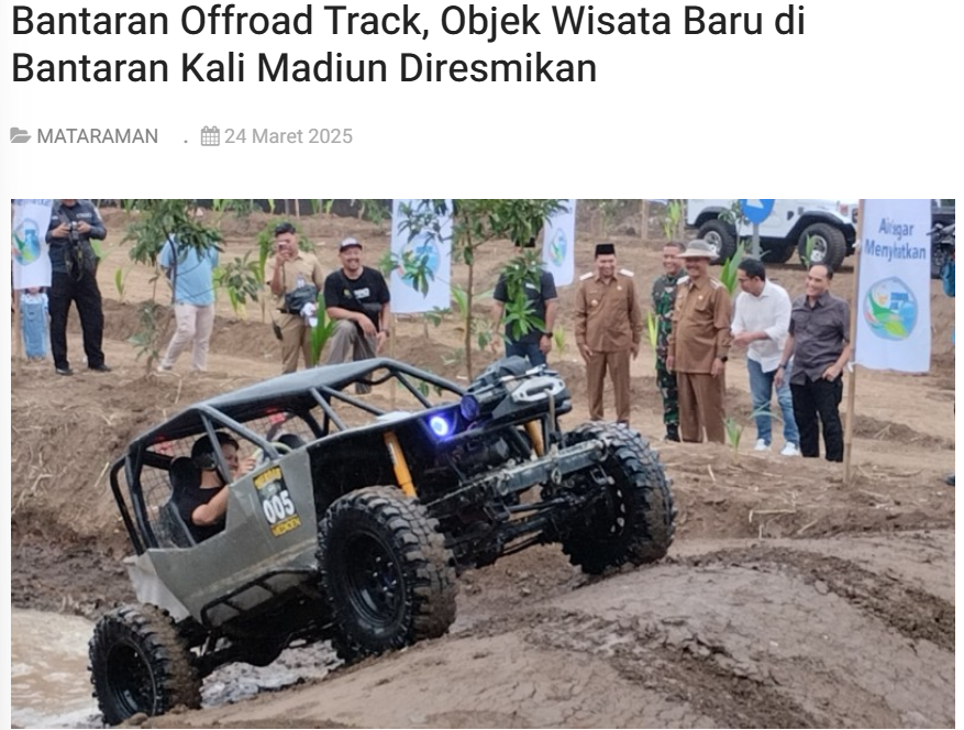 Bantaran Offroad Track, Objek Wisata Baru di Bantaran Kali Madiun Diresmikan
