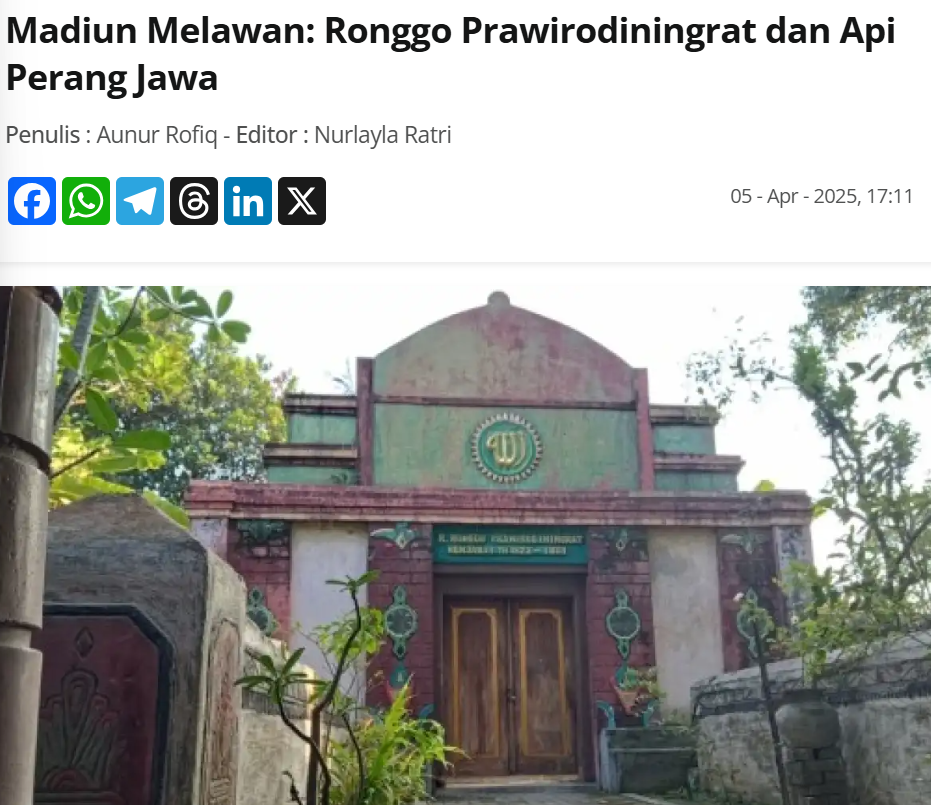 Madiun Melawan, Ronggo Prawirodiningrat dan Api Perang Jawa