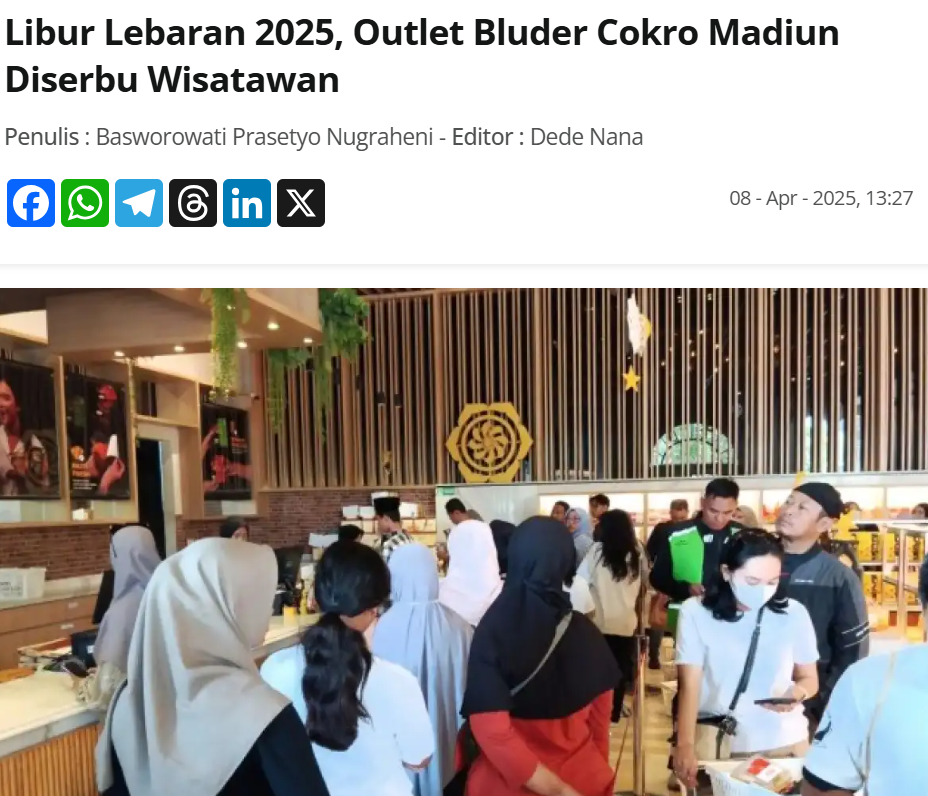 Libur Lebaran 2025, Outlet Bluder Cokro Madiun Diserbu Wisatawan