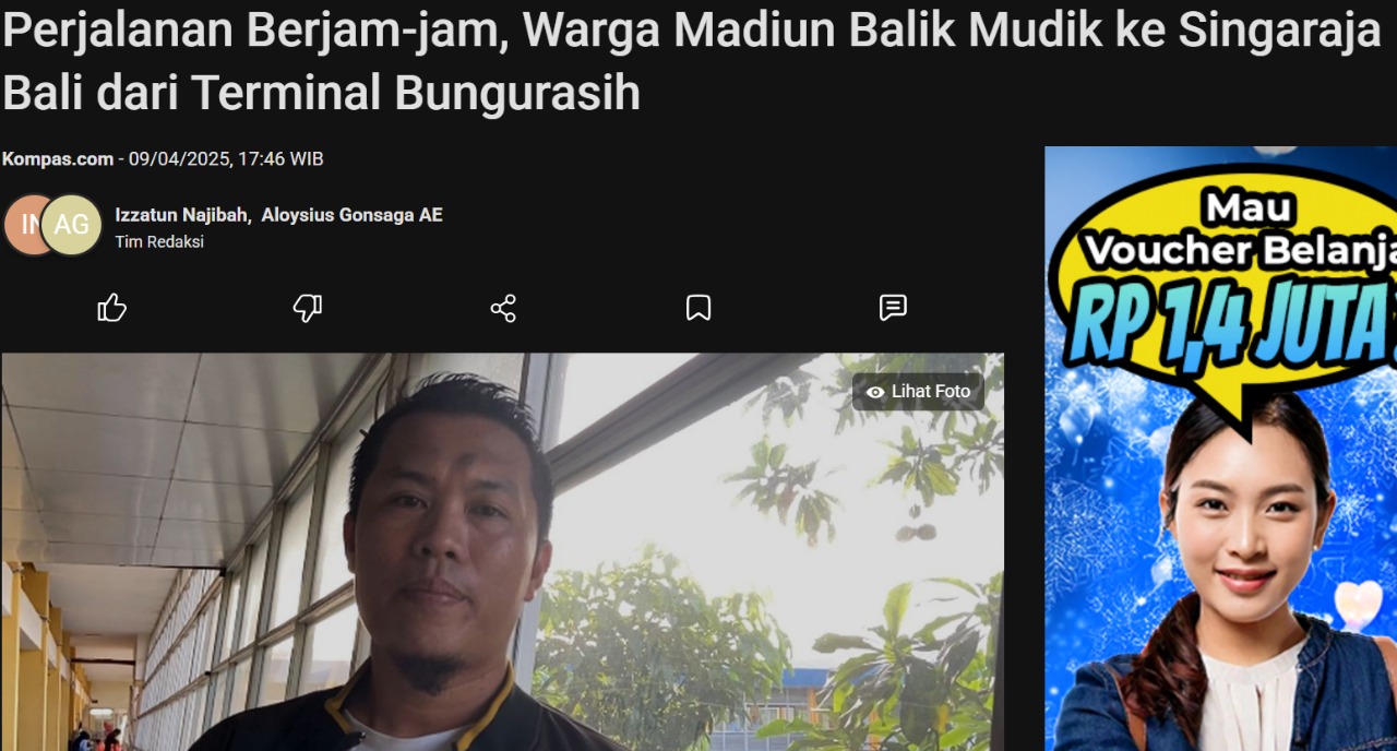 Perjalanan Berjam-jam, Warga Madiun Balik Mudik ke Singaraja Bali dari Terminal Bungurasih