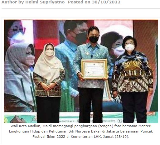 Sepekan, Wali Kota Madiun Raih Dua Penghargaan Nasional