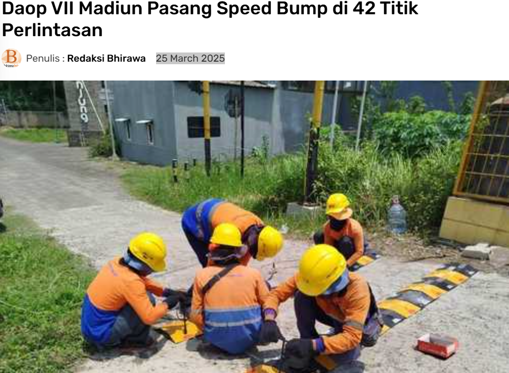 Daop VII Madiun Pasang Speed Bump di 42 Titik Perlintasan