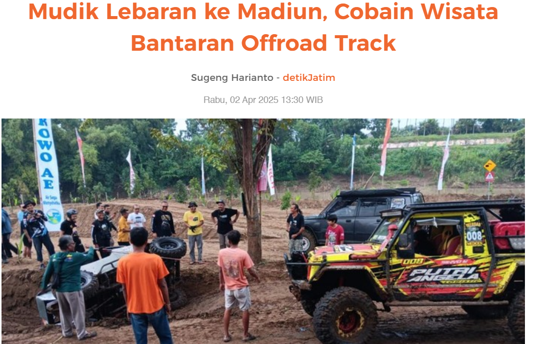 Mudik Lebaran ke Madiun, Cobain Wisata Bantaran Offroad Track Rabu