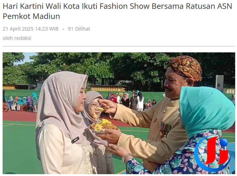 Hari Kartini Wali Kota Ikuti Fashion Show Bersama Ratusan ASN Pemkot Madiun