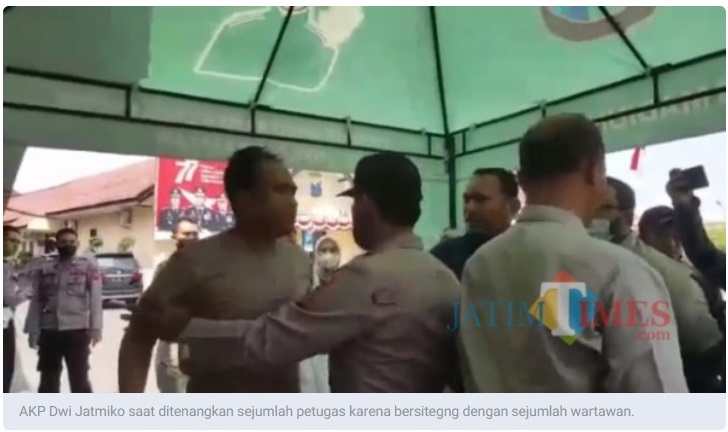Wartawan Bersitegang dengan Kasat Lantas Polres Madiun Kota gegara Senggolan dengan Istri