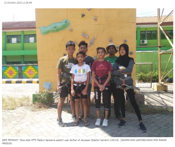 Atlet Panjat Tebing di Kota Madiun Kian Minim