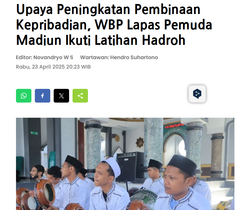 Lapas Pemuda Kelas IIA Madiun Ikuti Desk Evaluasi SISDMK Klinik oleh Dinkes Kota Madiun