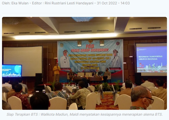 2023, Kota Madiun Terapkan Skema BTS untuk Angkutan Massal Perkotaan