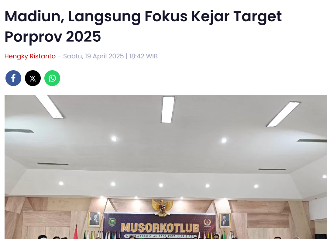 Edwin Susanto Resmi Jabat Ketua KONI Kota Madiun, Langsung Fokus Kejar Target Porprov 2025
