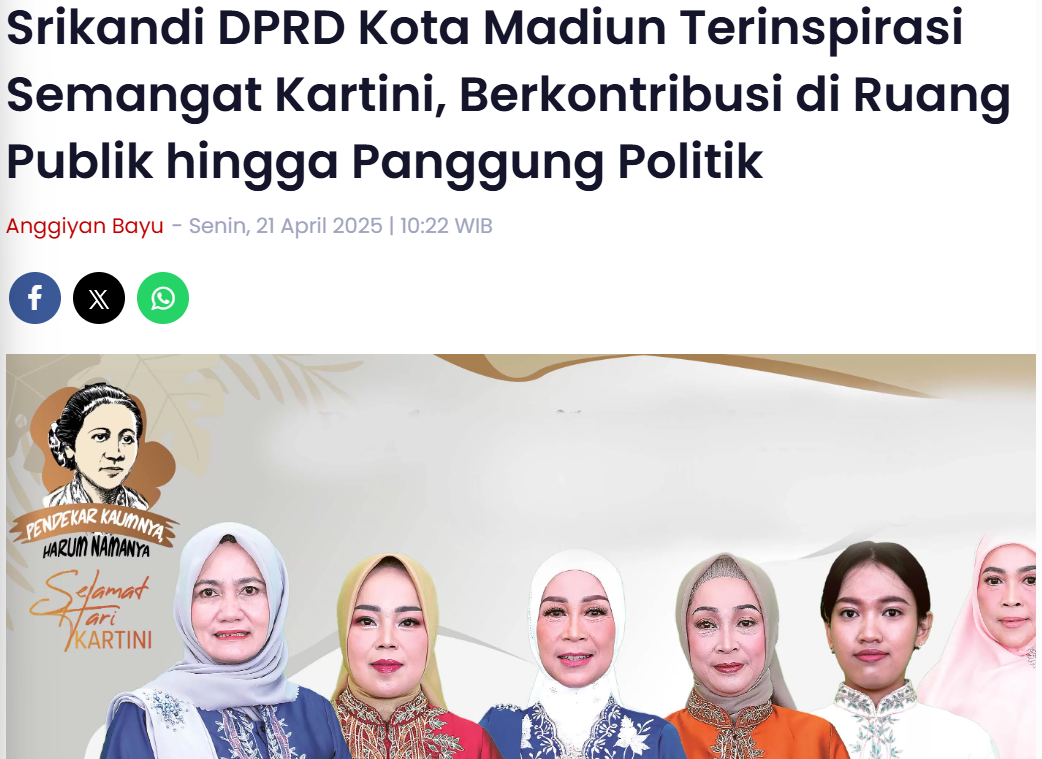 Srikandi DPRD Kota Madiun Terinspirasi Semangat Kartini, Berkontribusi di Ruang Publik hingga Panggung Politik