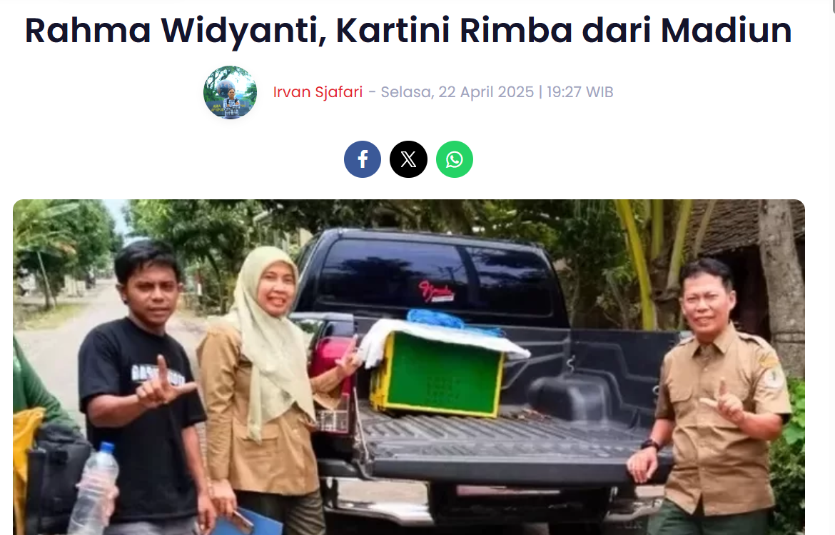 Rahma Widyanti, Kartini Rimba dari Madiun