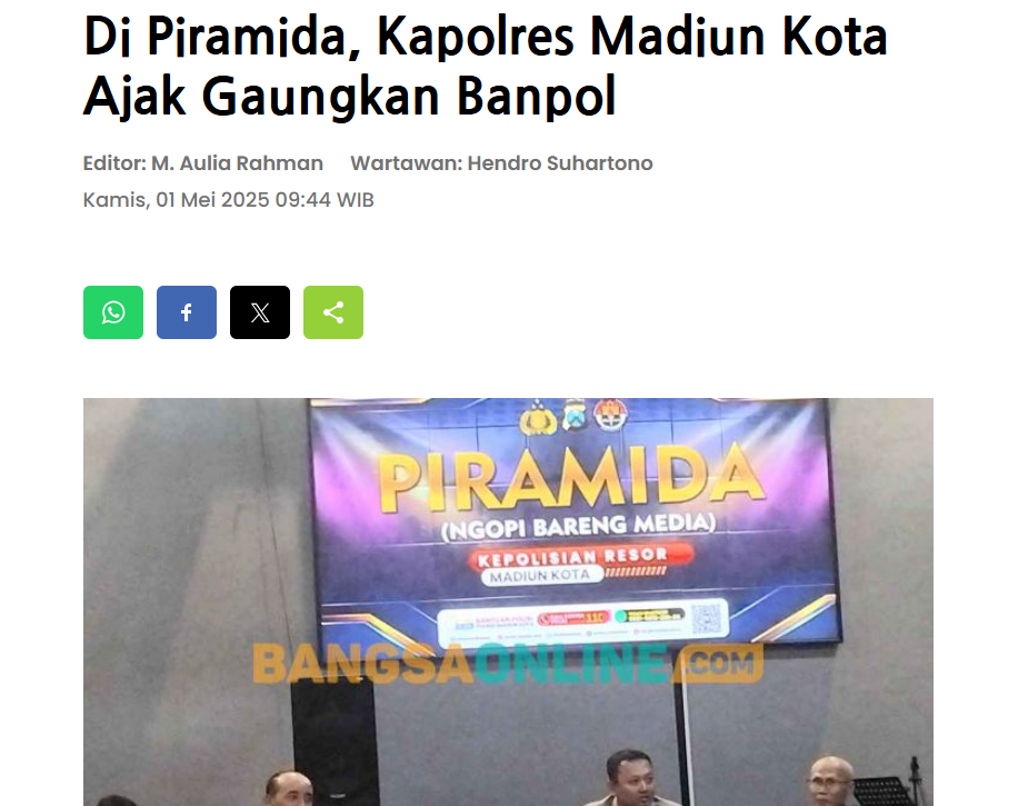 Di Piramida, Kapolres Madiun Kota Ajak Gaungkan Banpol