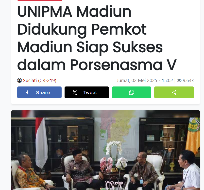 UNIPMA Madiun Didukung Pemkot Madiun Siap Sukses dalam Porsenasma V