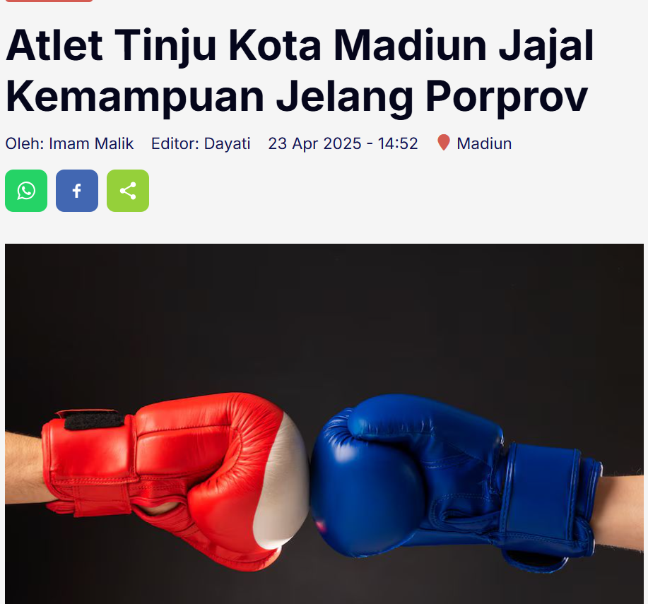 Atlet Tinju Kota Madiun Jajal Kemampuan Jelang Porprov