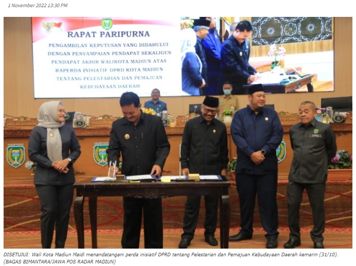 DPRD Kota Madiun Ingin Budaya Daerah Terus Lestari