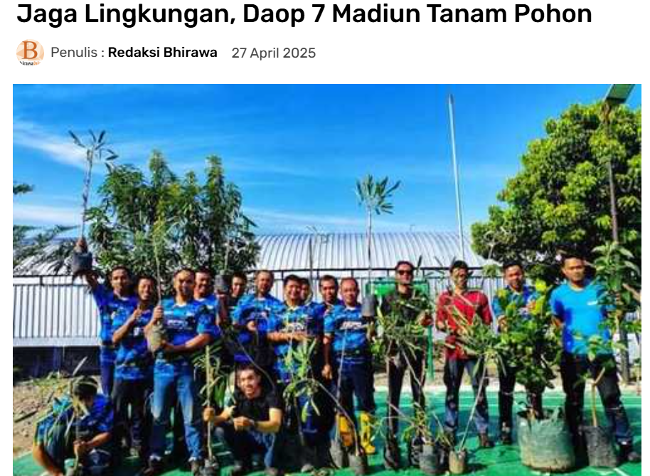 Jaga Lingkungan, Daop 7 Madiun Tanam Pohon