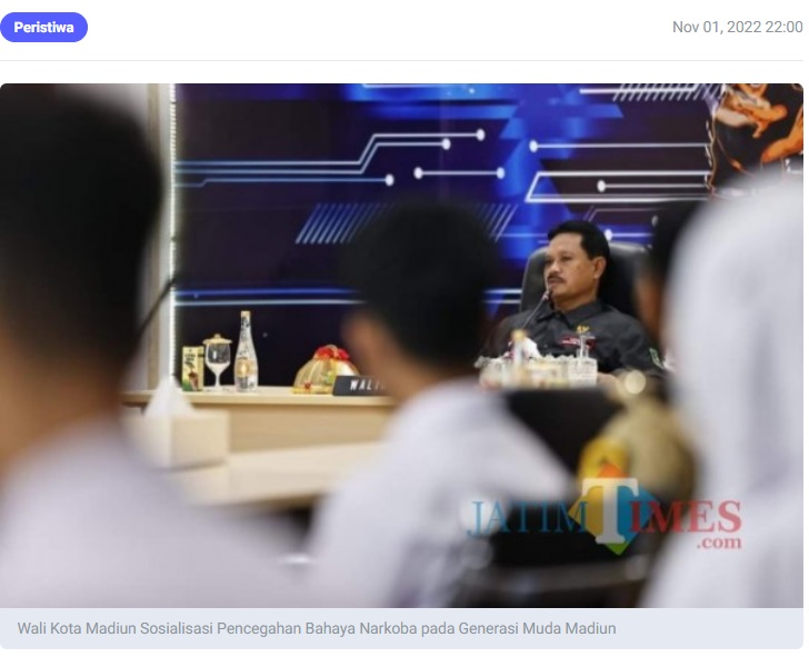 Peduli pada Masa Depan Generasi Muda Madiun, Wali Kota Ajak Perangi Narkoba