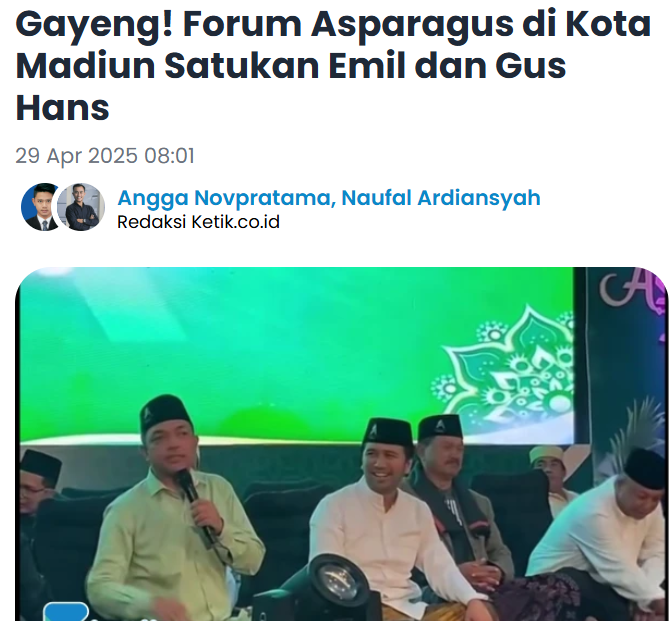 Gayeng! Forum Asparagus di Kota Madiun Satukan Emil dan Gus Hans