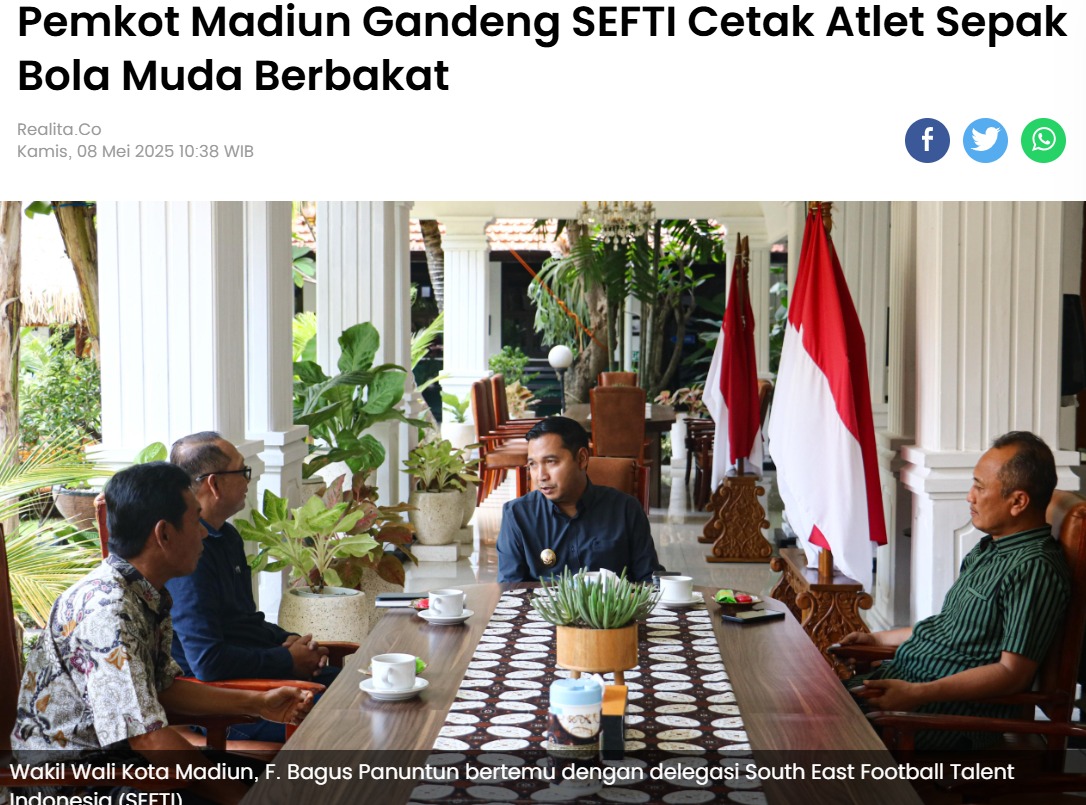 Pemkot Madiun Gandeng SEFTI Cetak Atlet Sepak Bola Muda Berbakat