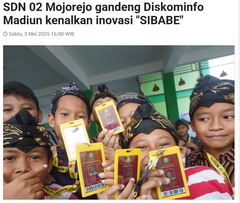 SDN 02 Mojorejo gandeng Diskominfo Madiun kenalkan inovasi "SIBABE"