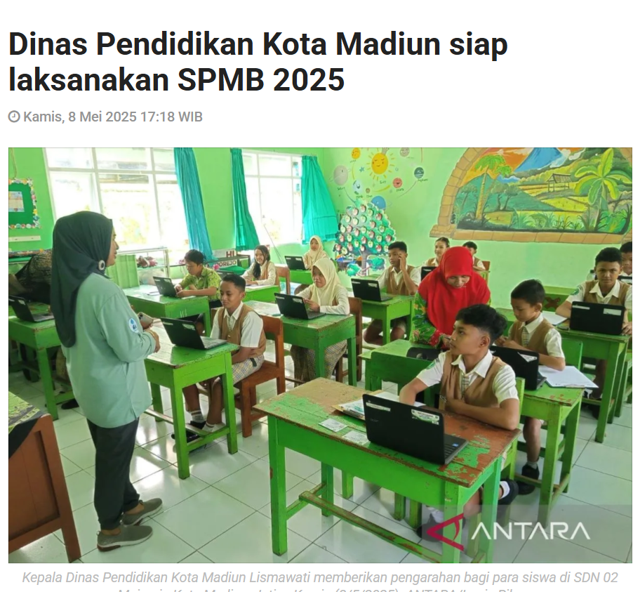 Dinas Pendidikan Kota Madiun siap laksanakan SPMB 2025
