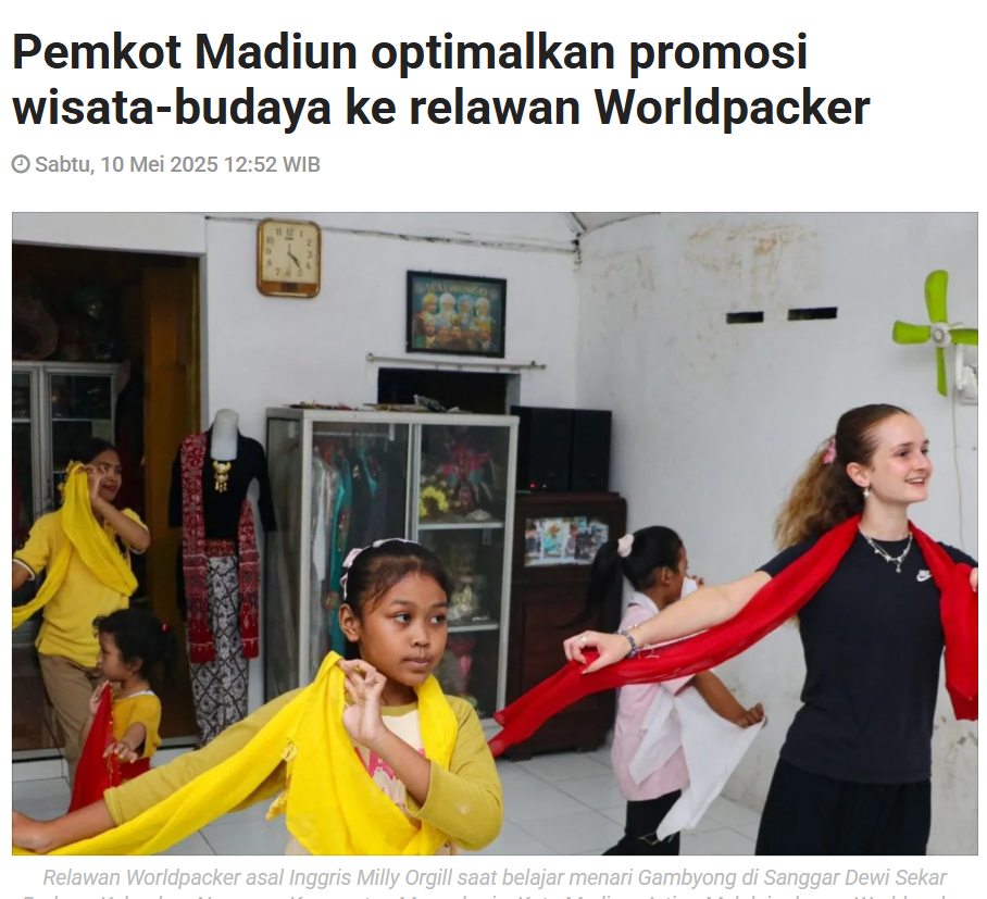 Pemkot Madiun optimalkan promosi wisata-budaya ke relawan Worldpacker