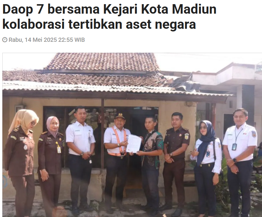Daop 7 bersama Kejari Kota Madiun kolaborasi tertibkan aset negara