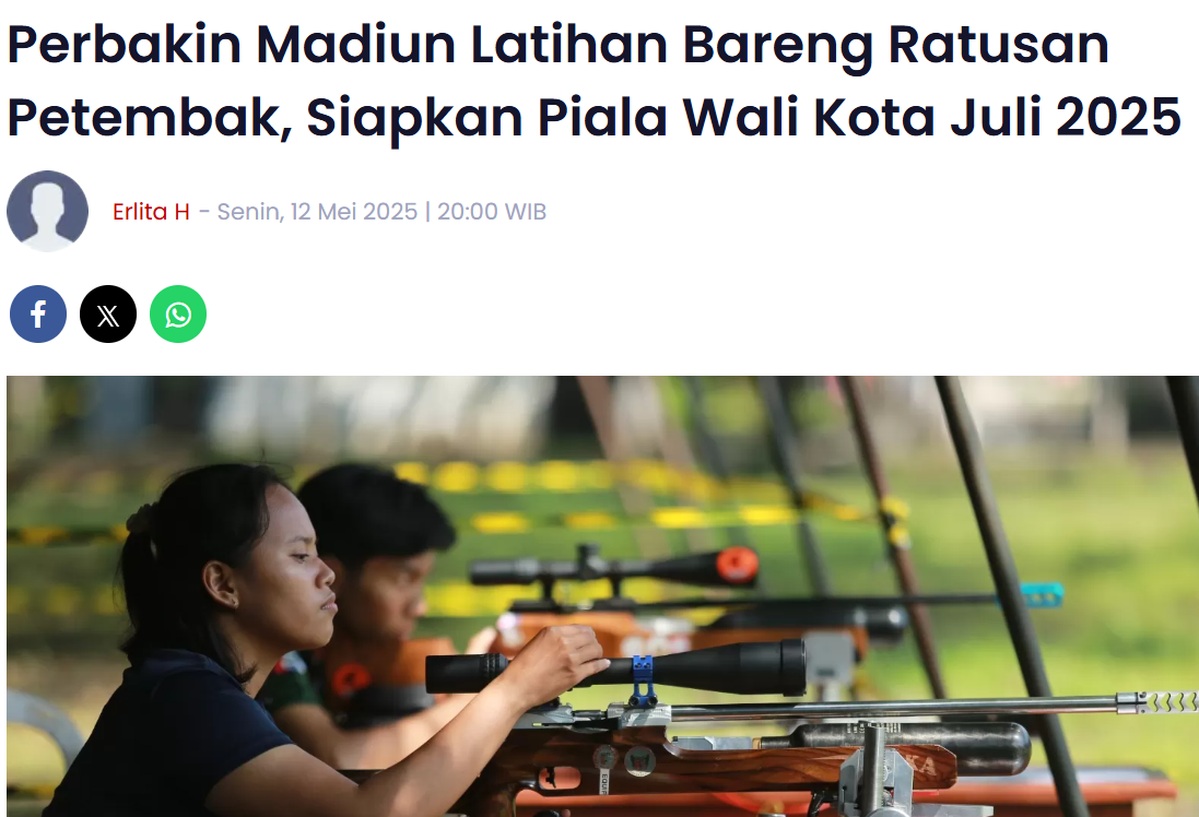 Perbakin Madiun Latihan Bareng Ratusan Petembak, Siapkan Piala Wali Kota Juli 2025