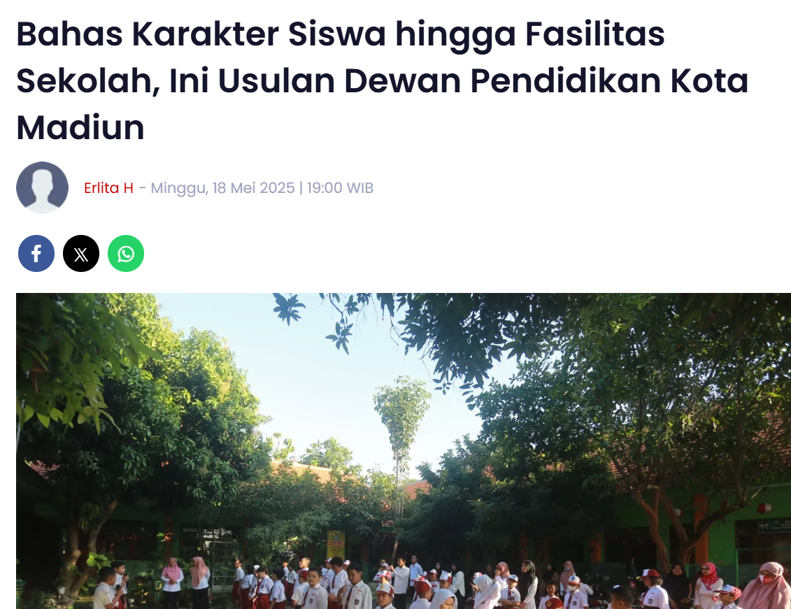 Bahas Karakter Siswa hingga Fasilitas Sekolah, Ini Usulan Dewan Pendidikan Kota Madiun