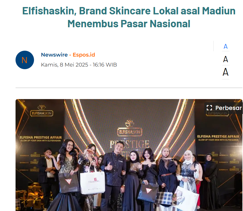 Elfishaskin, Brand Skincare Lokal asal Madiun Menembus Pasar Nasional