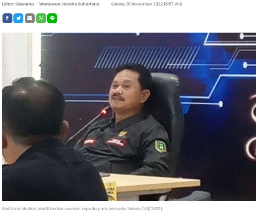 Berikan Arahan Para Pemuda, Wali Kota Madiun Minta Hindari Narkoba dan Pertebal Iman