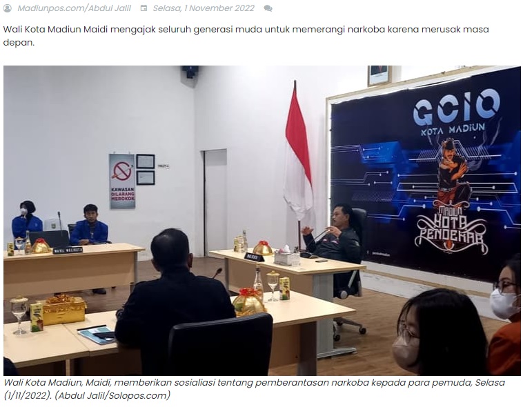 Rusak Generasi Muda, Wali Kota Madiun Mengajak Pemuda Perangi Narkoba