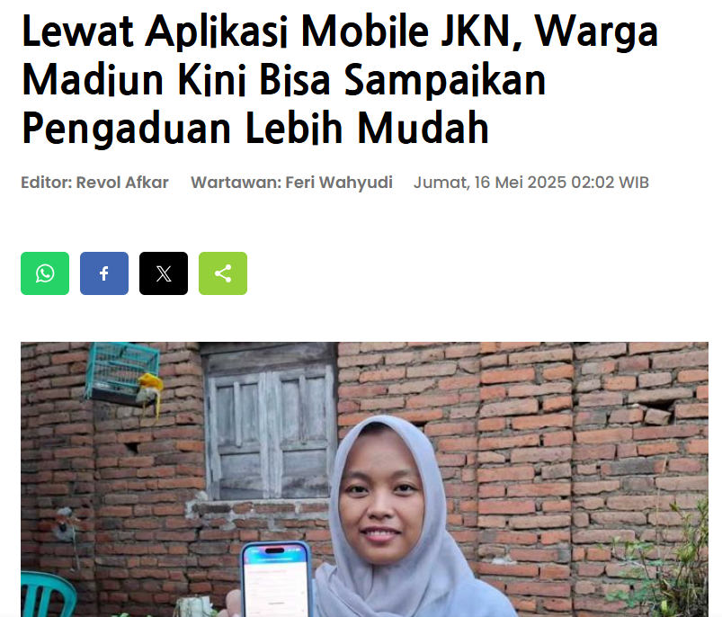 Lewat Aplikasi Mobile JKN, Warga Madiun Kini Bisa Sampaikan Pengaduan Lebih Mudah