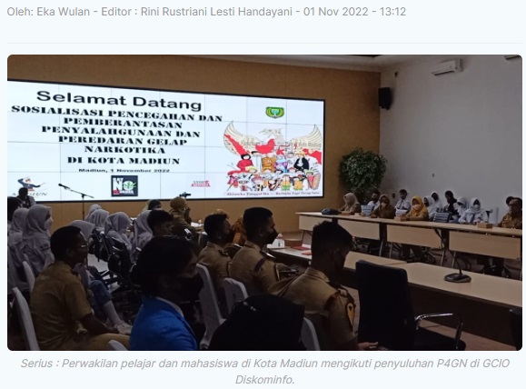 Walikota Madiun Ingatkan Pelajar Jauhi Narkoba