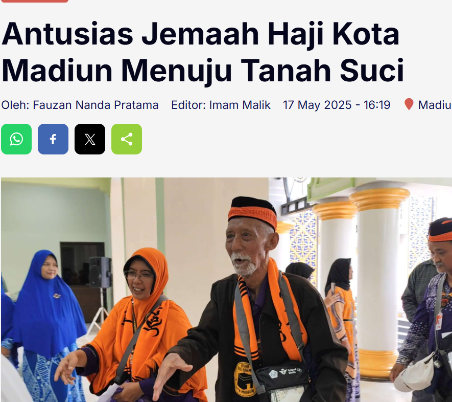 Antusias Jemaah Haji Kota Madiun Menuju Tanah Suci