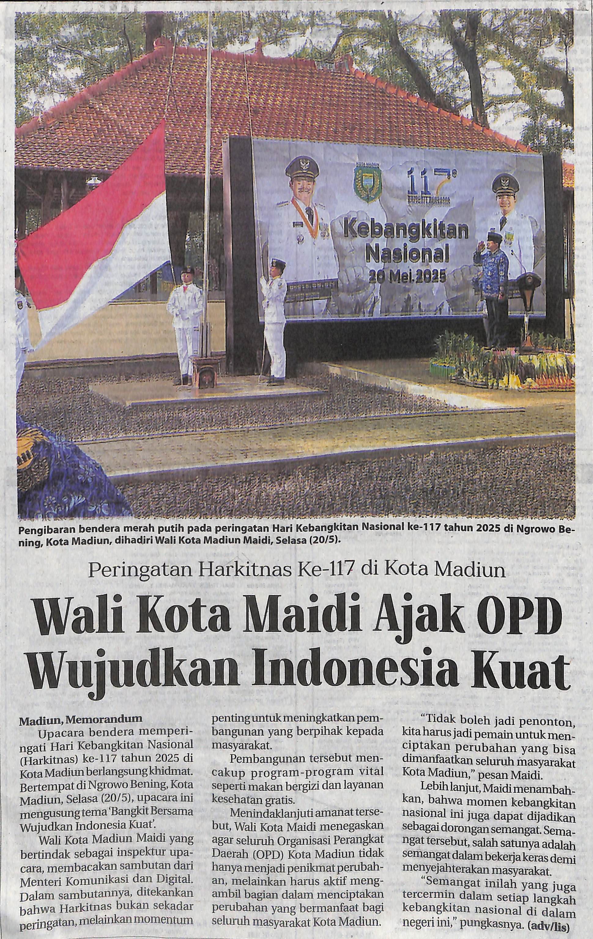 Wali Kota Maidi Ajak OPD Wujudkan Indonesia Kuat