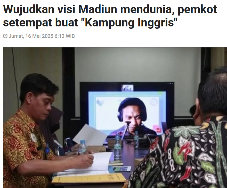 Wujudkan visi Madiun mendunia, pemkot setempat buat Kampung Inggris