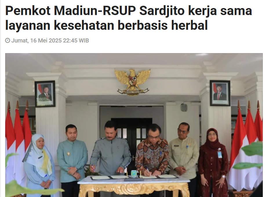 Pemkot Madiun-RSUP Sardjito kerja sama layanan kesehatan berbasis herbal