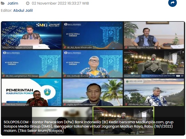 Jagongan Madiun Raya Jilid Kedua Digelar, Potensi Setiap Daerah Bakal Digali   Baca artikel Solopos.com "Jagongan Madiun Raya Jilid Kedua Digelar, Potensi Setiap Daerah Bakal Digali"