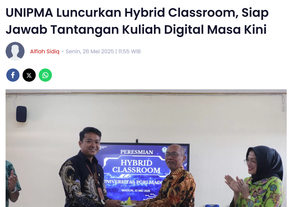 UNIPMA Luncurkan Hybrid Classroom, Siap Jawab Tantangan Kuliah Digital Masa Kini