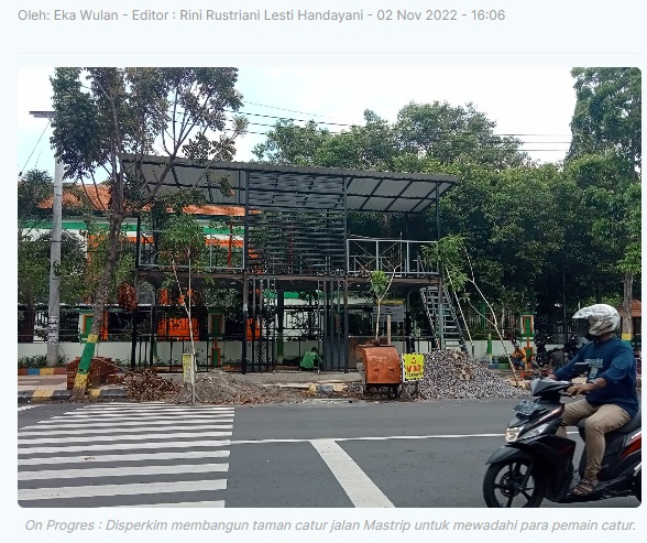 Wadahi Pemain Catur, Disperkim Kota Madiun Bangun Taman Catur