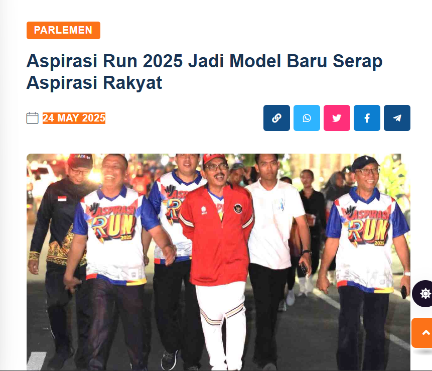 Aspirasi Run 2025 Jadi Model Baru Serap Aspirasi Rakyat