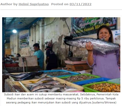 Subsidi Ikan dan Daging Ayam di Pasar Tradisional Sampai Awal Desember