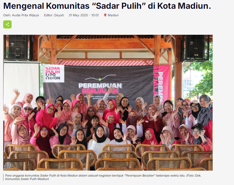 Mengenal Komunitas Sadar Pulih di Kota Madiun