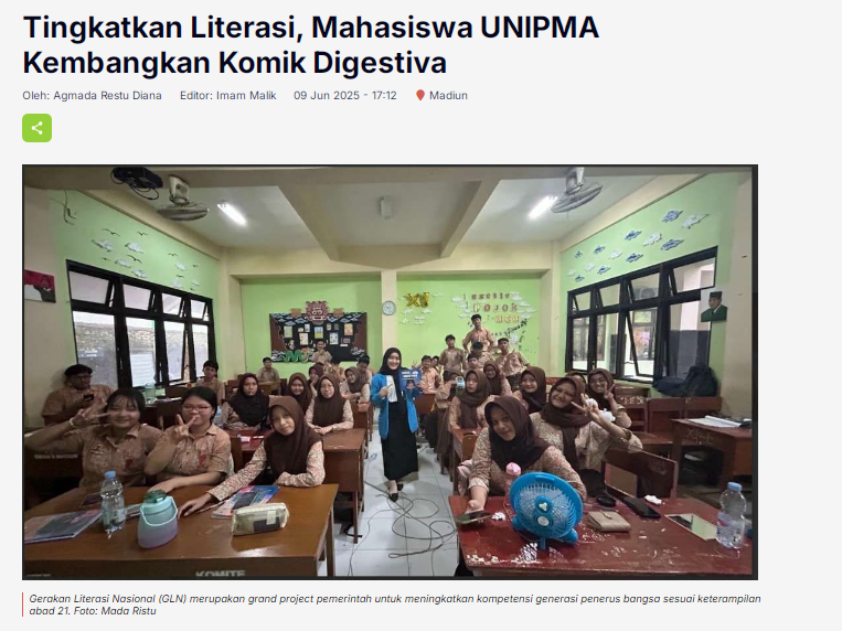 Tingkatkan Literasi, Mahasiswa UNIPMA Kembangkan Komik Digestiva