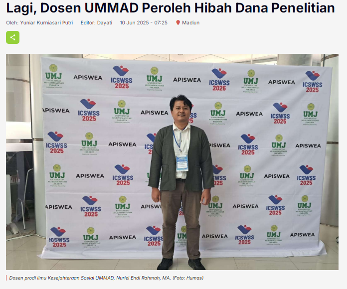 Lagi, Dosen UMMAD Peroleh Hibah Dana Penelitian