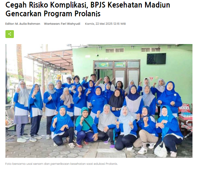 Cegah Risiko Komplikasi, BPJS Kesehatan Madiun Gencarkan Program Prolanis