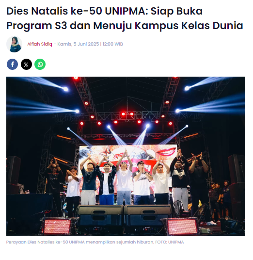 Dies Natalis ke-50 UNIPMA, Siap Buka Program S3 dan Menuju Kampus Kelas Dunia