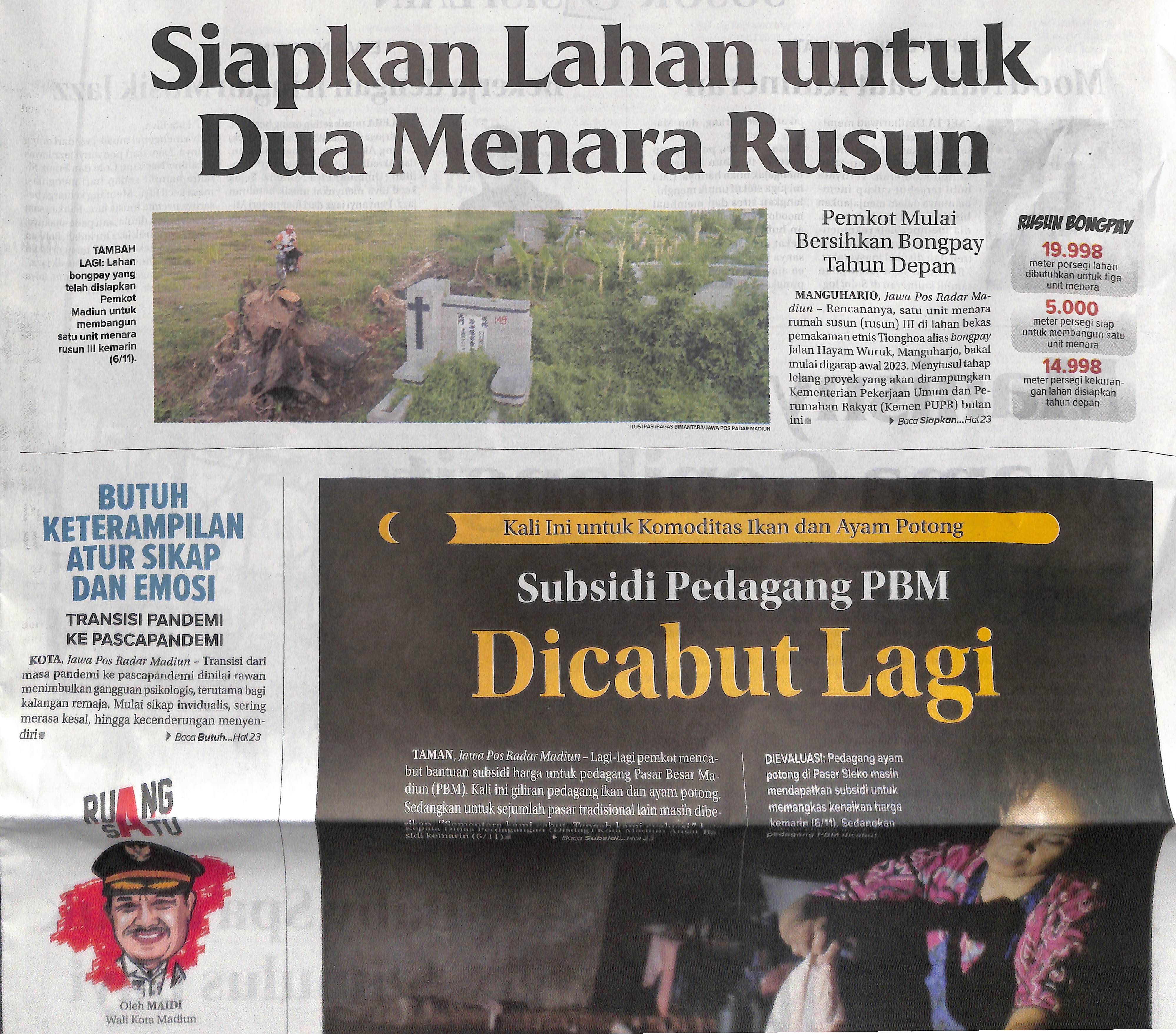 Siapkan Lahan Untuk Dua Menara Rusun, Pemkot Mulai Bersihkan Bongpay Tahun Depan