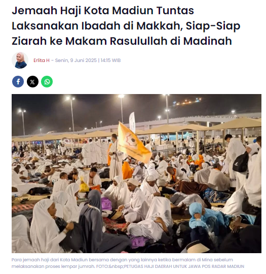 Jemaah Haji Kota Madiun Tuntas Laksanakan Ibadah di Makkah, Siap-Siap Ziarah ke Makam Rasulullah di Madinah